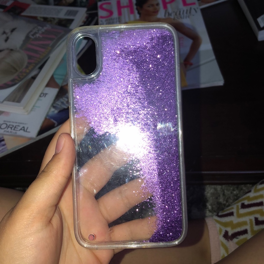 IPhone Xr glitter waterfall case